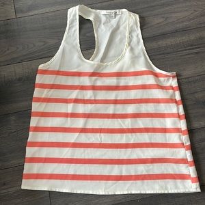 Orange and White Striped Tank